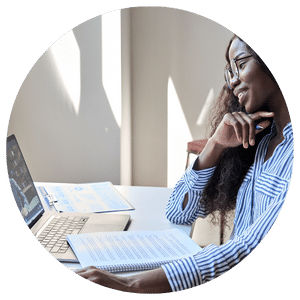 Remote worker working on their laptop