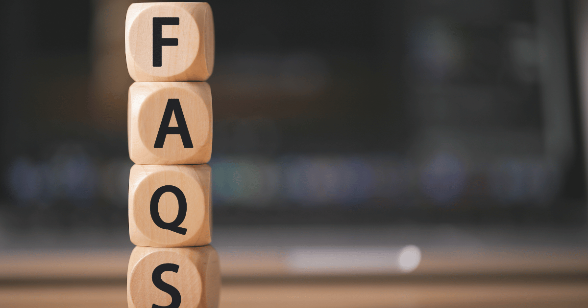 Blocks spelling FAQS stacked vertically